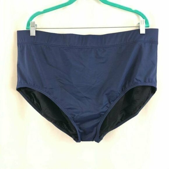 Dreamsuit by Miracle Brands Bikini Bottom High Waist Navy Blue Basic Size 18W - Picture 1 of 4
